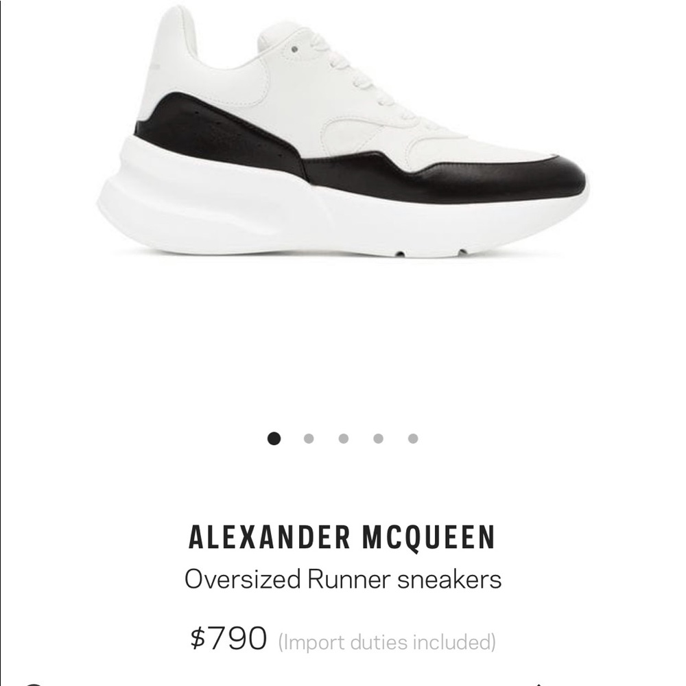 Brand new, never worn Alexander McQueen sneakers